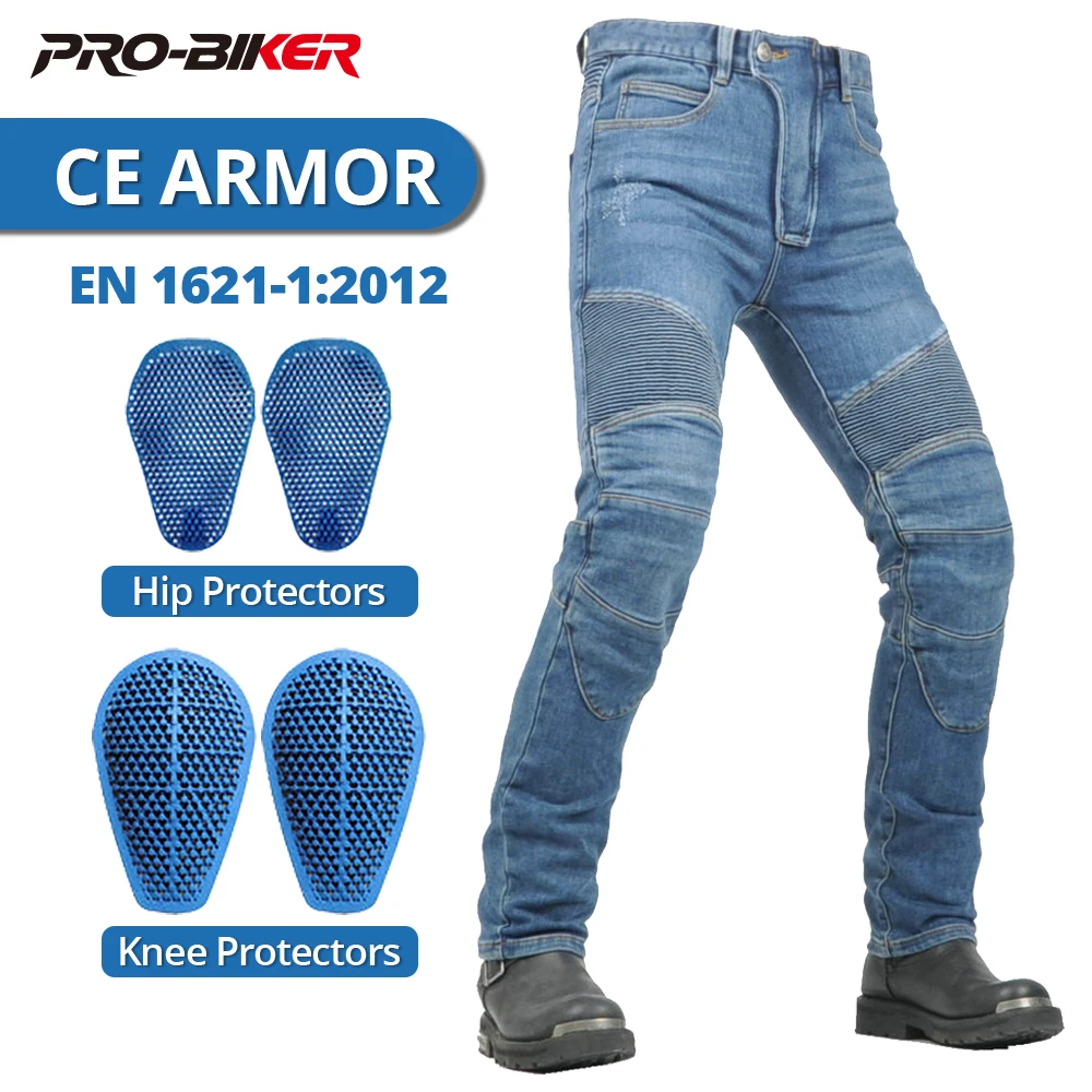 Four Seasons Motorcycle Pants Wear-Resistant Anti-Fall Motorbike Jeans Windproof Motocross Riding Pants With CE Protective Pads
Four Seasons Motorcycle Pants Wear-Resistant Anti-Fall Motorbike Jeans Windproof Motocross Riding Pants With CE Protective Pads