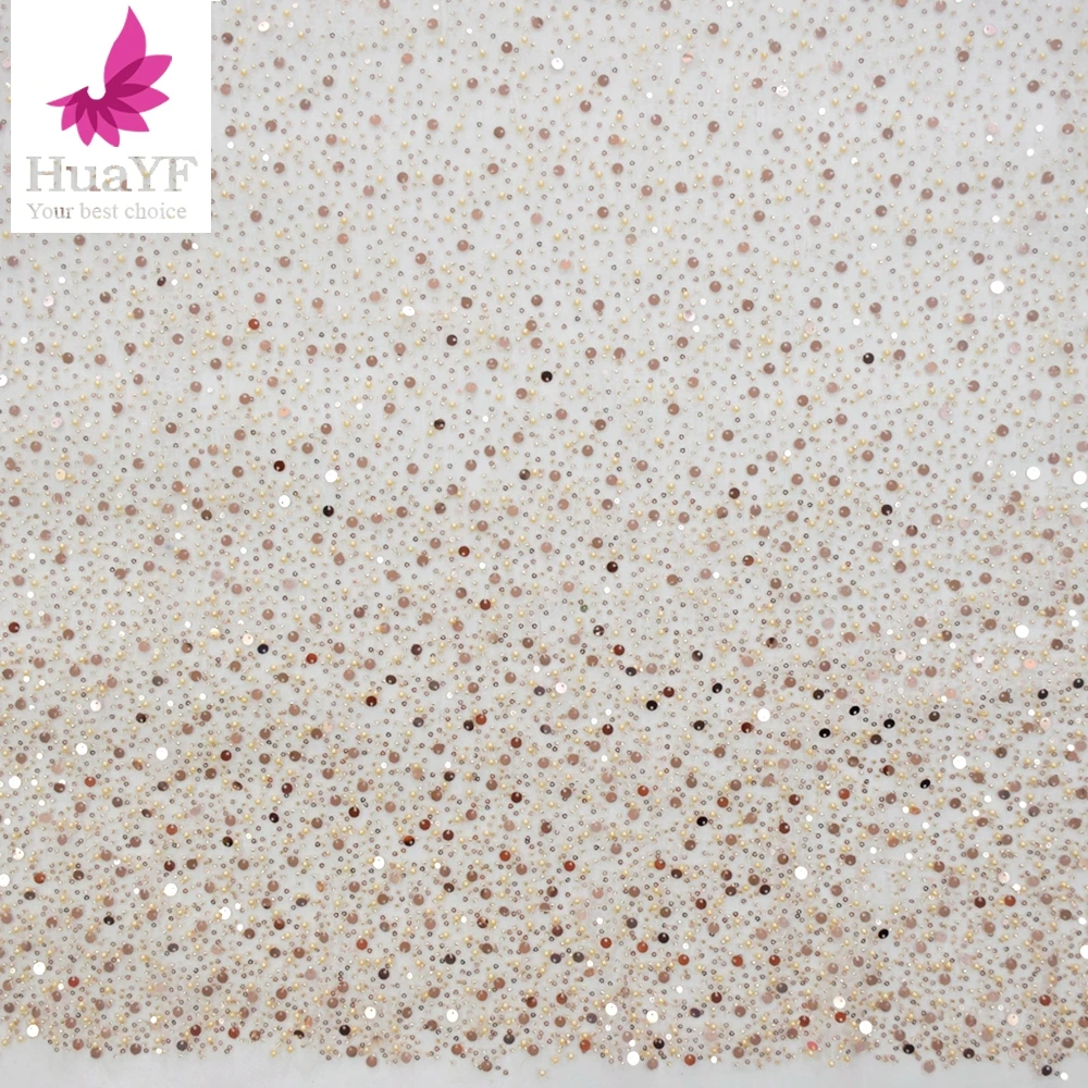 Gorgeous Bridal Tulle Lace With Crystal Pearls Beads Fabric For Wedding Dress HY1450
Gorgeous Bridal Tulle Lace With Crystal Pearls Beads Fabric For Wedding Dress HY1450