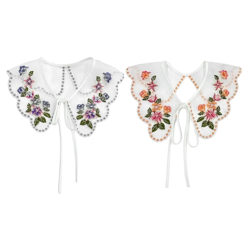 Detachable Collar Shawl Sweet-style with Floral Shawl Organza Embroidered Collar
Detachable Collar Shawl Sweet-style with Floral Shawl Organza Embroidered Collar