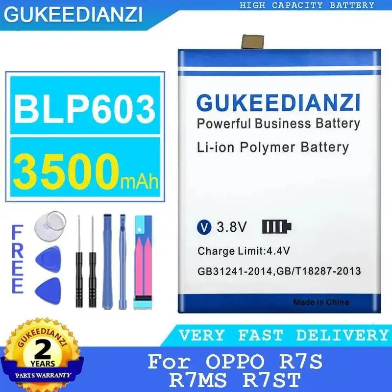 BLP603 Mobile Phone Battery Premium Replacement 3500Mah For Oppo R7S R7MS R7ST Reliable Power Supply 
BLP603 Mobile Phone Battery Premium Replacement 3500Mah For Oppo R7S R7MS R7ST Reliable Power Supply