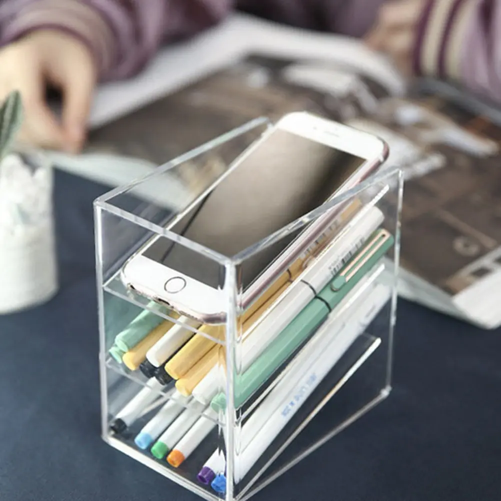 1Pcs Premium Acrylic Pen Holder Transparent Desk Organizer for Pens Pencils Brushes Scissors Student Supply Office Desktop
1Pcs Premium Acrylic Pen Holder Transparent Desk Organizer for Pens Pencils Brushes Scissors Student Supply Office Desktop