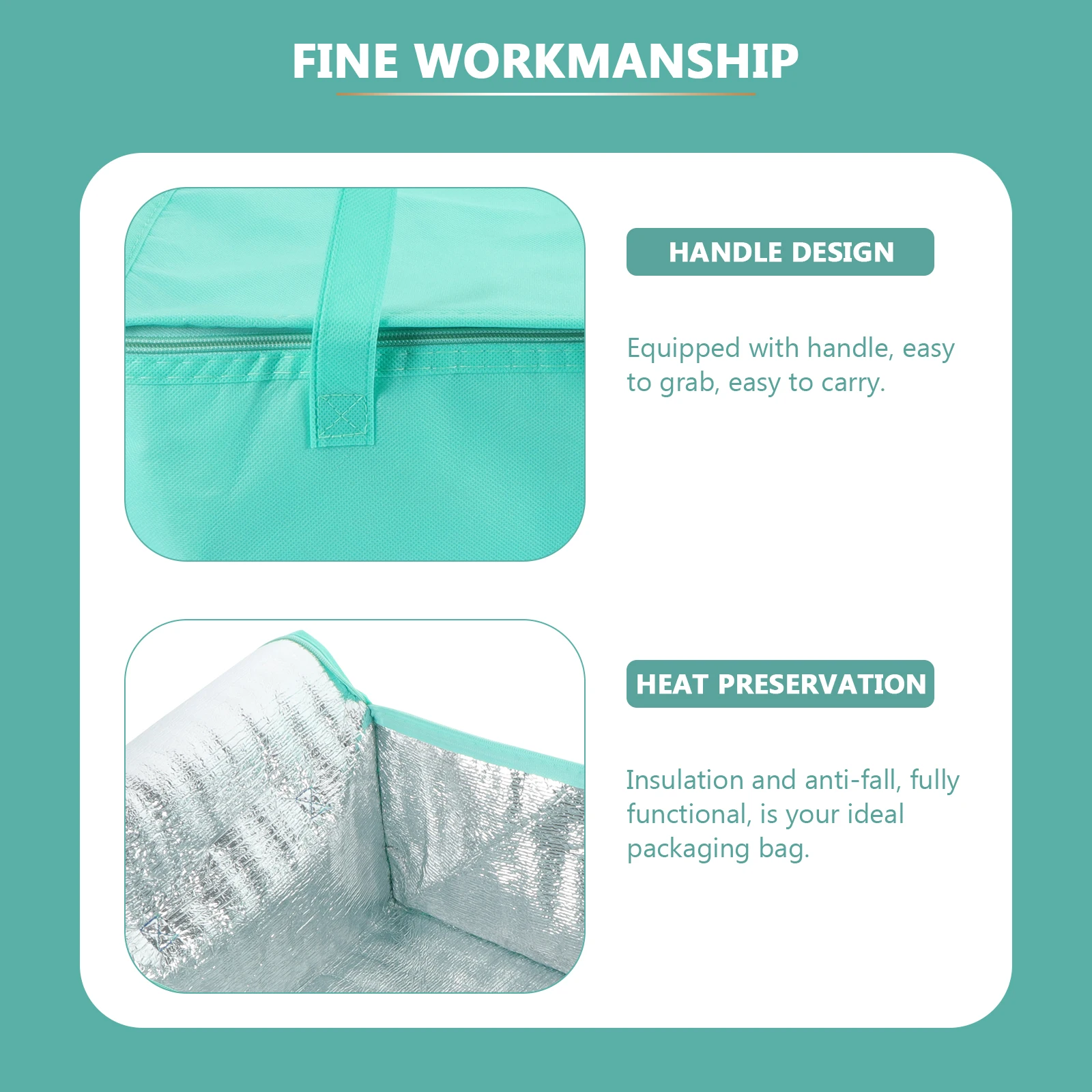 Insulated Bags Multi-functional Food Storage Cooler Thermal Bag for Picnic Take-Out Delivery Keep Hot Cold Bento
Insulated Bags Multi-functional Food Storage Cooler Thermal Bag for Picnic Take-Out Delivery Keep Hot Cold Bento