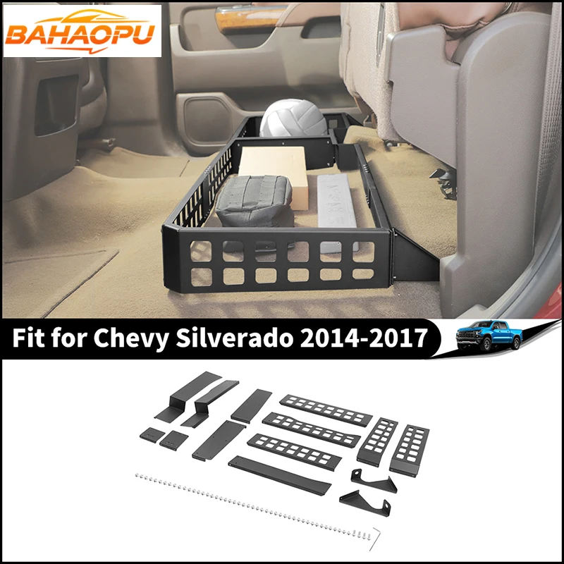 Полка для хранения расширительной стойки BAHAOPU под заднее сиденье для Chevy Silverado 2014 2015 2016 2017, автомобильный органайзер, аксессуары
Полка для хранения расширительной стойки BAHAOPU под заднее сиденье для Chevy Silverado 2014 2015 2016 2017, автомобильный органайзер, аксессуары