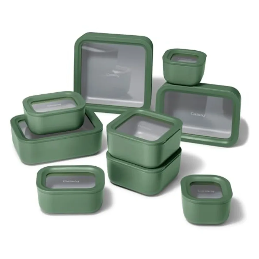 22pc Glass Food Storage Set for Kitchen - Non-Toxic Ceramic-Coated Glass - Sage - Air Release Technology, Compact Stackable Des
22pc Glass Food Storage Set for Kitchen - Non-Toxic Ceramic-Coated Glass - Sage - Air Release Technology, Compact Stackable Des