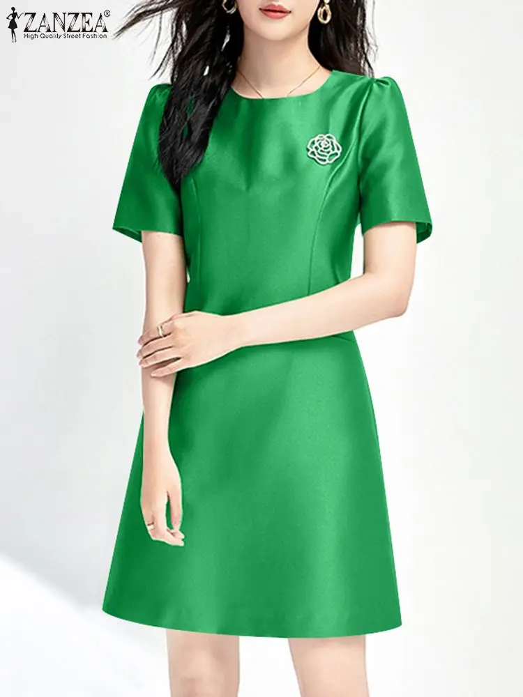 ZANZEA Fashion Women Summer OL Work Dress Short Sleeve Knee-length Elegant Party Sundress Flower Robe Club Vestidos Streetwear
ZANZEA Fashion Women Summer OL Work Dress Short Sleeve Knee-length Elegant Party Sundress Flower Robe Club Vestidos Streetwear