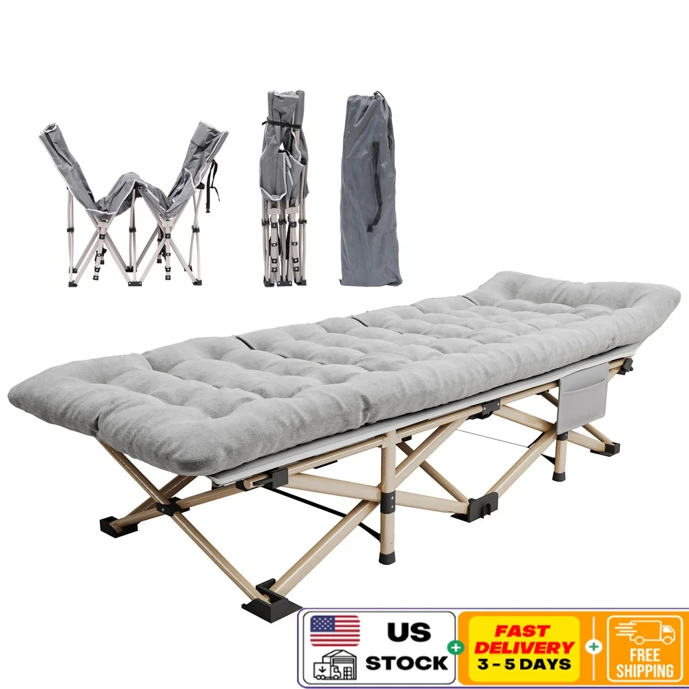 Heavy Duty Folding Camping Cot with Mattress Portable Sleeping Bed Adults Travel Office Use Easy Setup Compact Carry Bag
Heavy Duty Folding Camping Cot with Mattress Portable Sleeping Bed Adults Travel Office Use Easy Setup Compact Carry Bag