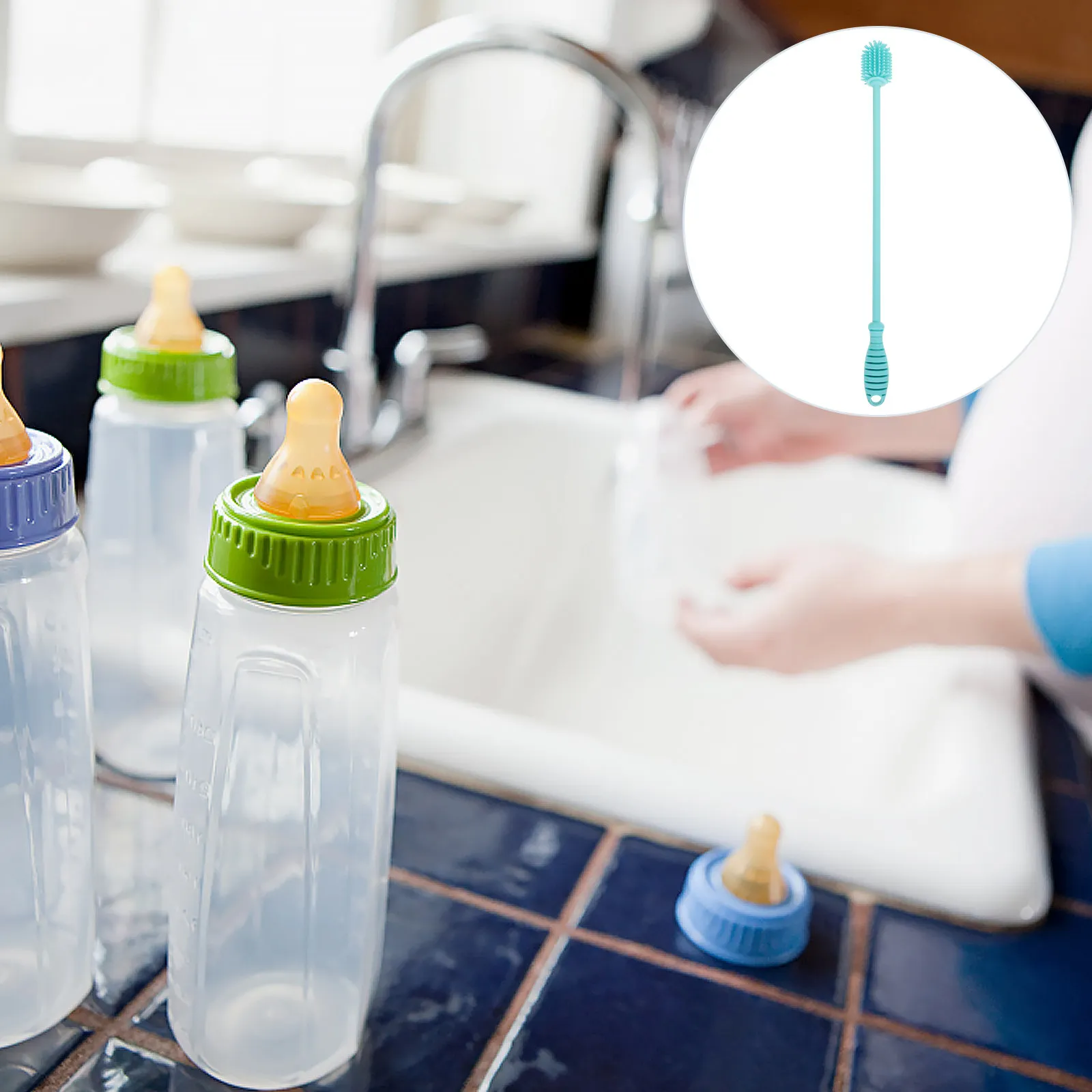 1Pcs Nonslip Handle Bottle Brush High Density Bristles for Deep Clean of Baby Bottles Water Bottles Cups and Kitchen Appliances
1Pcs Nonslip Handle Bottle Brush High Density Bristles for Deep Clean of Baby Bottles Water Bottles Cups and Kitchen Appliances