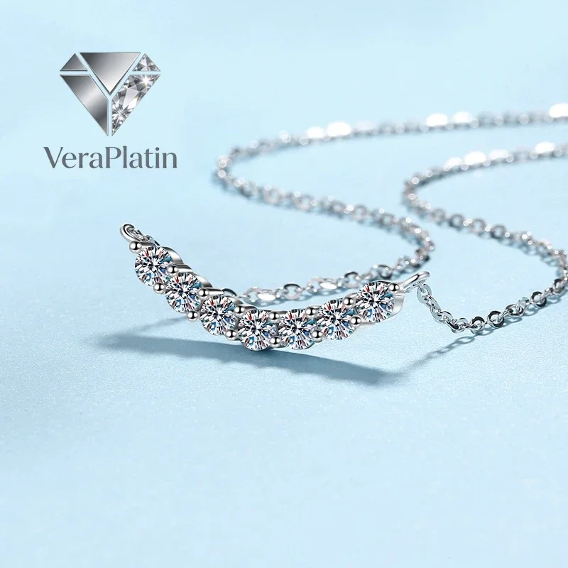 VeraPlatin Valentine's Day Girl 18K White Gold Smile Necklaces Women Wedding 1.4CT Moissanite Diamond PT950 Platinum Birthday Gi
VeraPlatin Valentine's Day Girl 18K White Gold Smile Necklaces Women Wedding 1.4CT Moissanite Diamond PT950 Platinum Birthday Gi