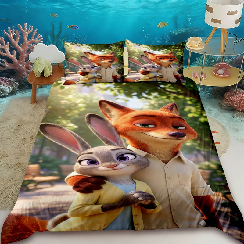 Kids Judy Nick Duvet Cover Zootopia Anime Cartoon Three-piece Set Bedding Set Bedroom Teens Gifts Queen King Full Size
Kids Judy Nick Duvet Cover Zootopia Anime Cartoon Three-piece Set Bedding Set Bedroom Teens Gifts Queen King Full Size