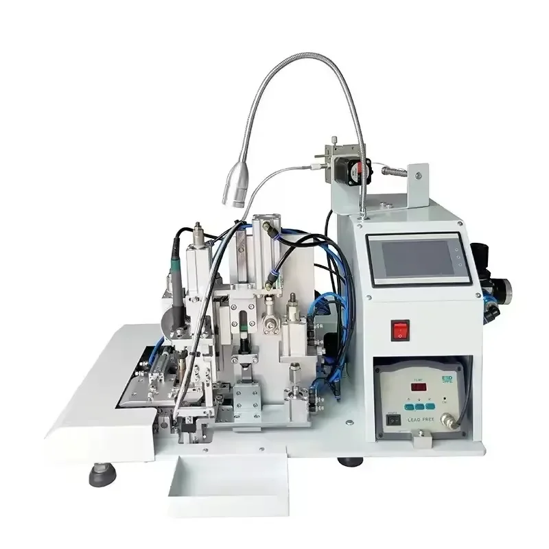 Full Automatic USB Data Wire Cable Soldering Machine with Cutting and Stripping Functions
Full Automatic USB Data Wire Cable Soldering Machine with Cutting and Stripping Functions