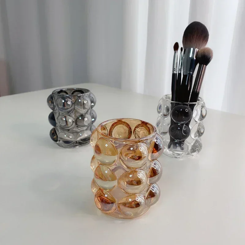 Multi-purpose Creative Transparent Crystal Glass Pencil Holder Candle Cup Ornament Nordic Ins Ball Makeup Brush Storage Bucket
Multi-purpose Creative Transparent Crystal Glass Pencil Holder Candle Cup Ornament Nordic Ins Ball Makeup Brush Storage Bucket