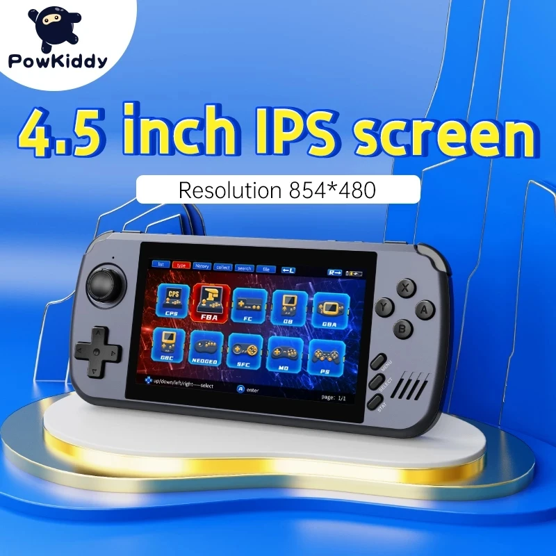 POWKIDDY X45 Ретро портативная игровая консоль 4,5 дюймов IPS экран рокер Аркада PS симулятор с двойной ручкой бой PS1 детские подарки
POWKIDDY X45 Ретро портативная игровая консоль 4,5 дюймов IPS экран рокер Аркада PS симулятор с двойной ручкой бой PS1 детские подарки