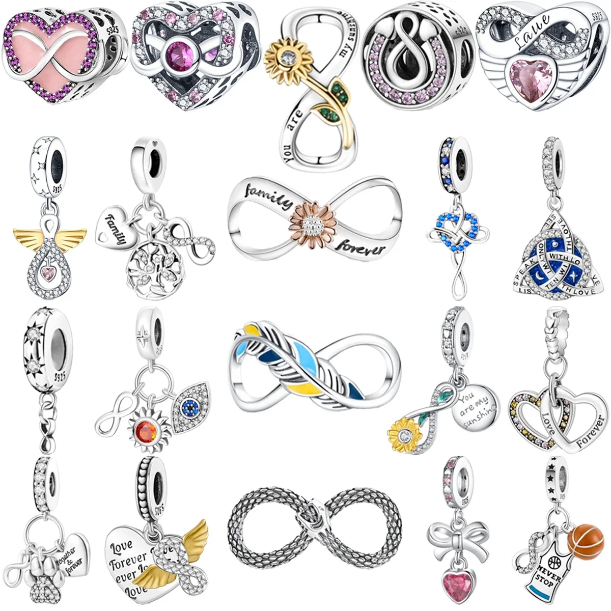 Original 925 Charms Sterling Silver Eight Character Articulated Snake Beaded Pendant for PandoraDIY Bracelet Ladies Jewelry Gift
Original 925 Charms Sterling Silver Eight Character Articulated Snake Beaded Pendant for PandoraDIY Bracelet Ladies Jewelry Gift