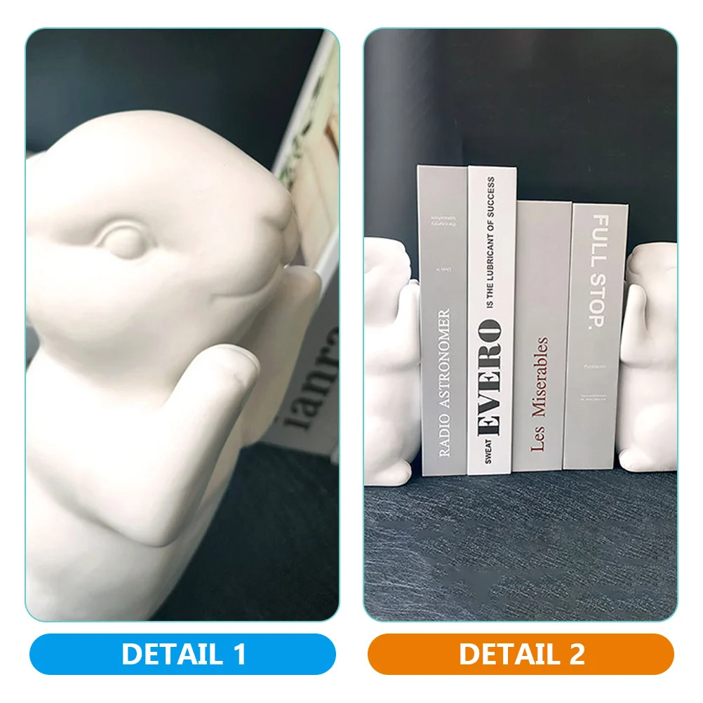1Pair Cute Rabbit Bookends Ceramic Animal Statue Book Ends Home Office Classroom Library Decor Non-Slip Design
1Pair Cute Rabbit Bookends Ceramic Animal Statue Book Ends Home Office Classroom Library Decor Non-Slip Design