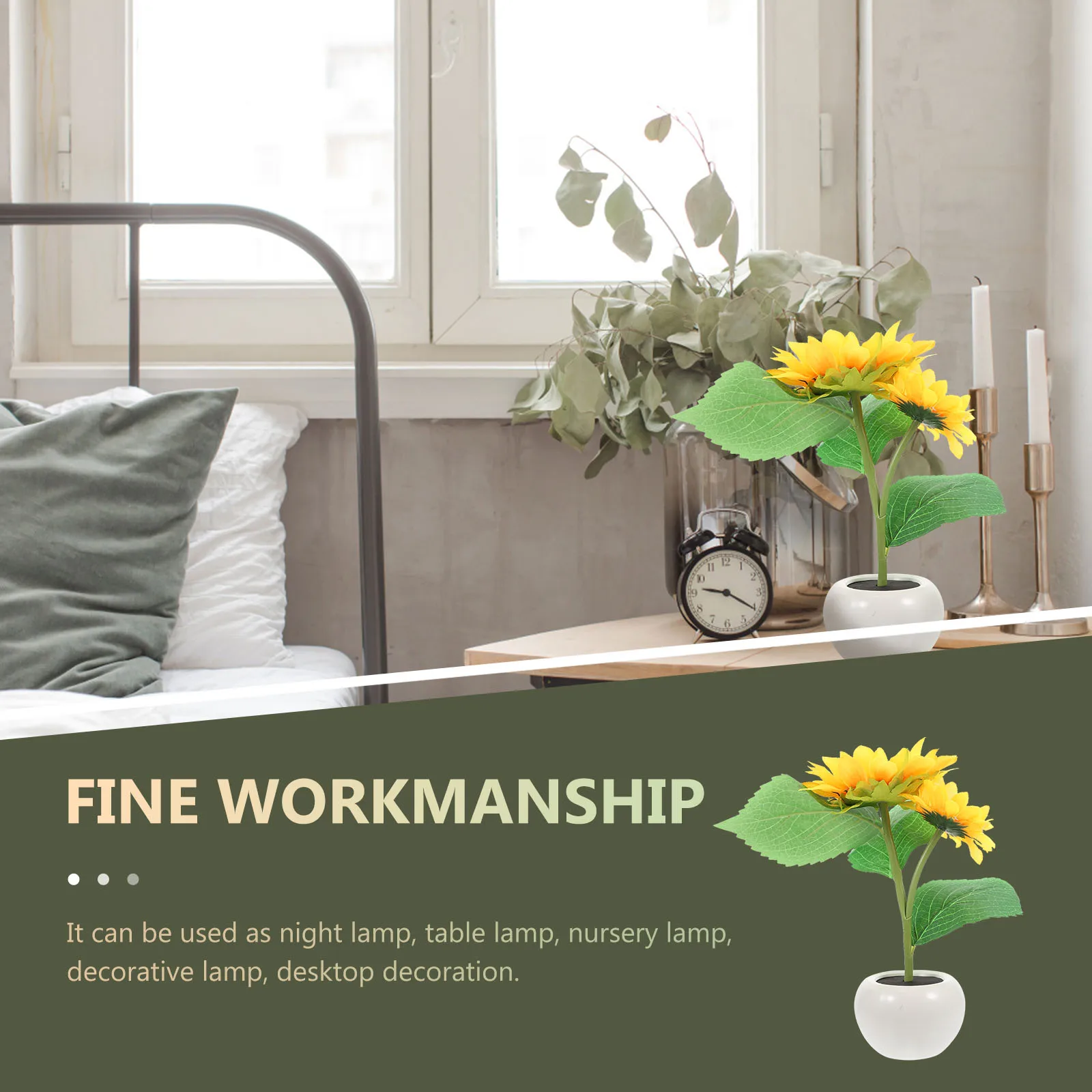Sunflower Shaped Night Lamp Plastic Material Unique Design Home Decor Bedroom Table Lamp Realistic ModelingFlower Style LED
Sunflower Shaped Night Lamp Plastic Material Unique Design Home Decor Bedroom Table Lamp Realistic ModelingFlower Style LED