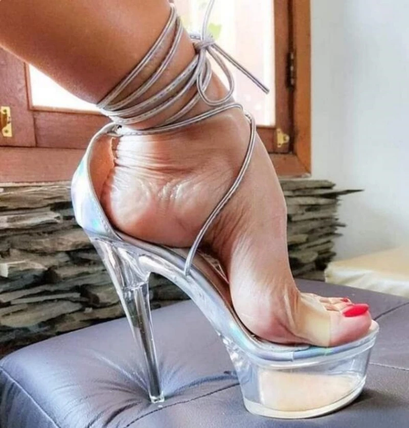 Clear Thigh High Heels Sandals for Woman PVC Transparent Leather Platform Cross-strap Ladies Peep Toe Lace-up Party Club Shoes
Clear Thigh High Heels Sandals for Woman PVC Transparent Leather Platform Cross-strap Ladies Peep Toe Lace-up Party Club Shoes