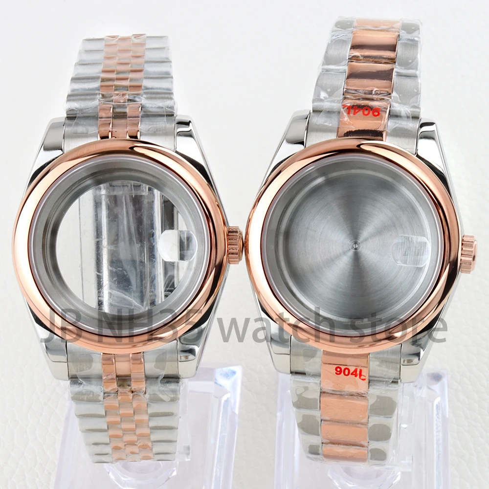 Rose Gold 36mm/39mm Round Edge NH35 Case Sapphire Glass Stainless Steel Jubilee/Oyster Bracelet for Datejust NH35 NH36 Movement
Rose Gold 36mm/39mm Round Edge NH35 Case Sapphire Glass Stainless Steel Jubilee/Oyster Bracelet for Datejust NH35 NH36 Movement