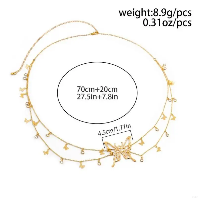 39BC Double Layer Waist Chain Waist Ornament For Women With Elegant Butterfly Charm
39BC Double Layer Waist Chain Waist Ornament For Women With Elegant Butterfly Charm