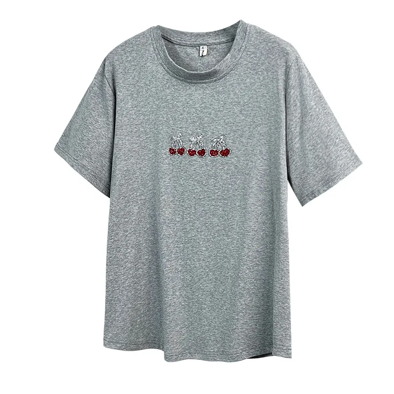 2026 Summer Plus Size Curvy Women Cotton Hot Drilling Short Sleeve Slim Versatile Casual Fashion T-Shirt Tops 470
2026 Summer Plus Size Curvy Women Cotton Hot Drilling Short Sleeve Slim Versatile Casual Fashion T-Shirt Tops 470