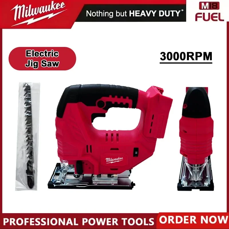 Milwaukee 18V 20V Brushless Jigsaw 0-45º Cutting 3 Orbital Settings Electric Jigsaw Woodworking Tool with Battery
Milwaukee 18V 20V Brushless Jigsaw 0-45º Cutting 3 Orbital Settings Electric Jigsaw Woodworking Tool with Battery