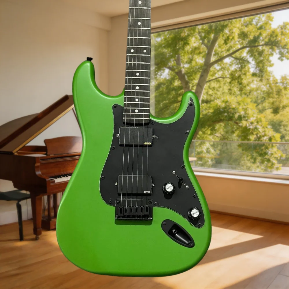 Green Black STGU Electric Guitar Maple Neck Mahogany Body HH Pickup Fixed Bridge Vintage-Modern Hybrid Rock/Metal
Green Black STGU Electric Guitar Maple Neck Mahogany Body HH Pickup Fixed Bridge Vintage-Modern Hybrid Rock/Metal