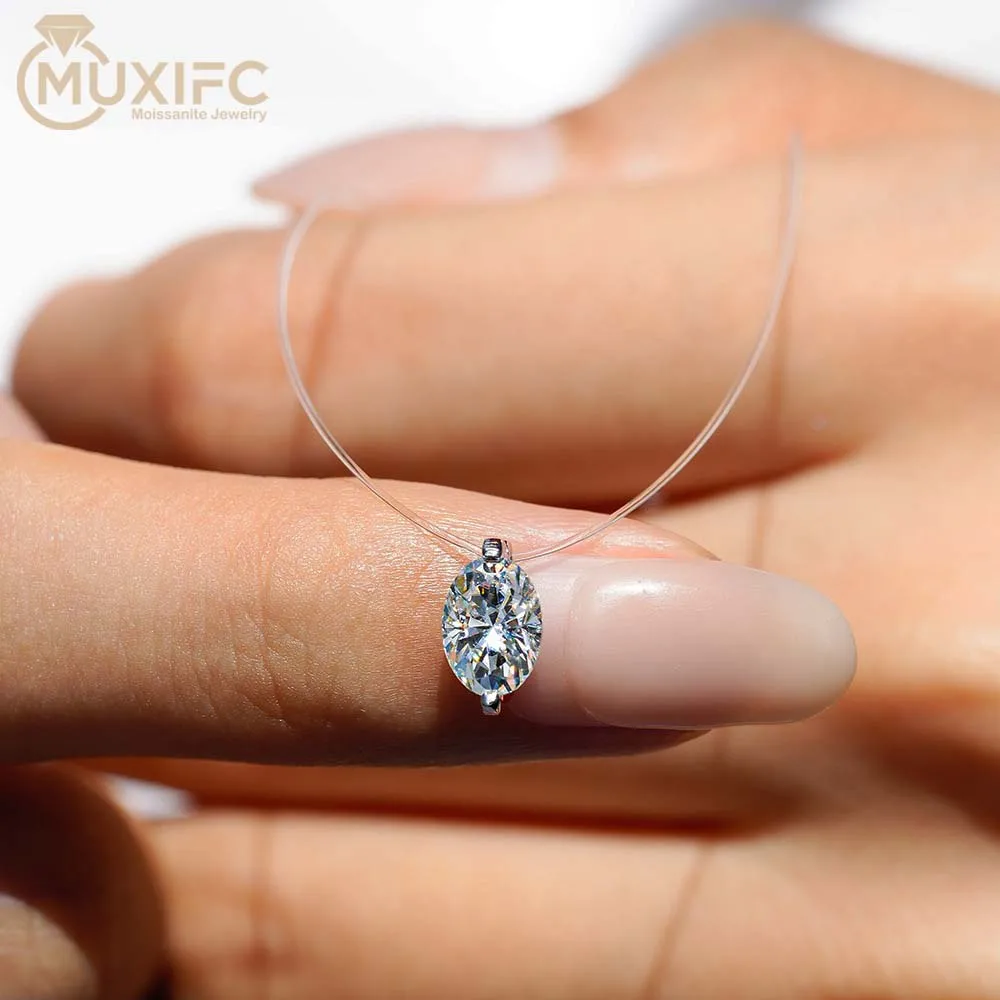 MUXIFC Oval Cut Moissanite Pendant Necklaces Lab Diamond GRA Certified D VVS1 Choker Transparent Fishing Line Chain Jewelry Gift
MUXIFC Oval Cut Moissanite Pendant Necklaces Lab Diamond GRA Certified D VVS1 Choker Transparent Fishing Line Chain Jewelry Gift