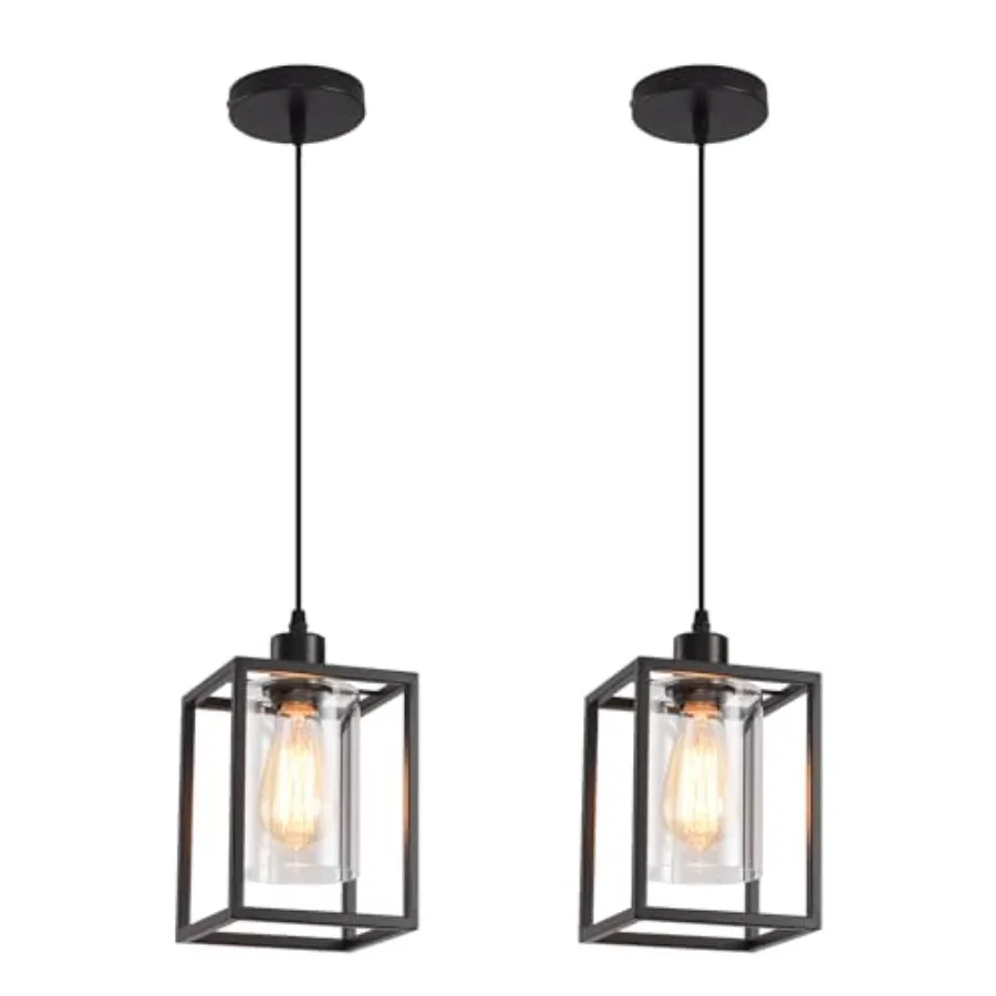 Black Pendant Lights for Kitchen Island Industrial Lantern Pendant Light Fixtures with Clear Glass Shade Farmhouse Adjustable H
Black Pendant Lights for Kitchen Island Industrial Lantern Pendant Light Fixtures with Clear Glass Shade Farmhouse Adjustable H