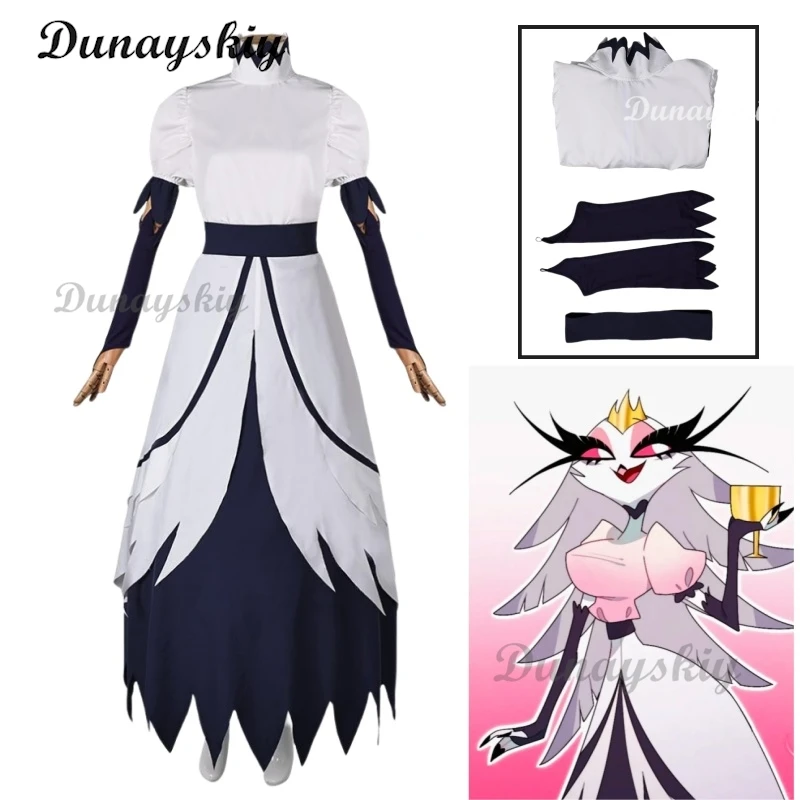 Stella Goetia Anime Boss Stolas Wife Hellvva Cosplay Costume White Lady Dress Bird Women Halloween Outfit Customized
Stella Goetia Anime Boss Stolas Wife Hellvva Cosplay Costume White Lady Dress Bird Women Halloween Outfit Customized