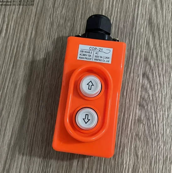 2026Factory Direct Cob-21 crane direct control switch 380V voltage up and down button control electric hoist cop-21 single phase
2026Factory Direct Cob-21 crane direct control switch 380V voltage up and down button control electric hoist cop-21 single phase