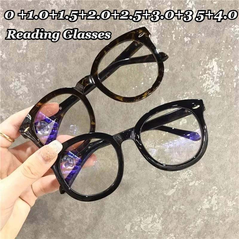 Vintage Presbyopia Glasses for Women Men Unisex Round Frame Eye Protection Eyeglasses Finished Ladies Far Sight +1.0+1.5 Glasses
Vintage Presbyopia Glasses for Women Men Unisex Round Frame Eye Protection Eyeglasses Finished Ladies Far Sight +1.0+1.5 Glasses