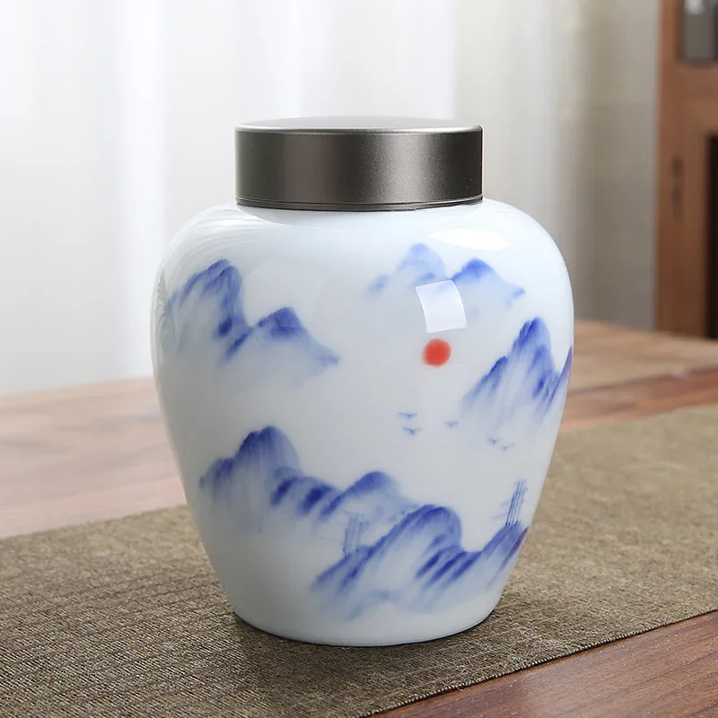 Porcelain Storage Jar Ceramic Landscape Sealed Tea Alloy Medicine Bottle
Porcelain Storage Jar Ceramic Landscape Sealed Tea Alloy Medicine Bottle