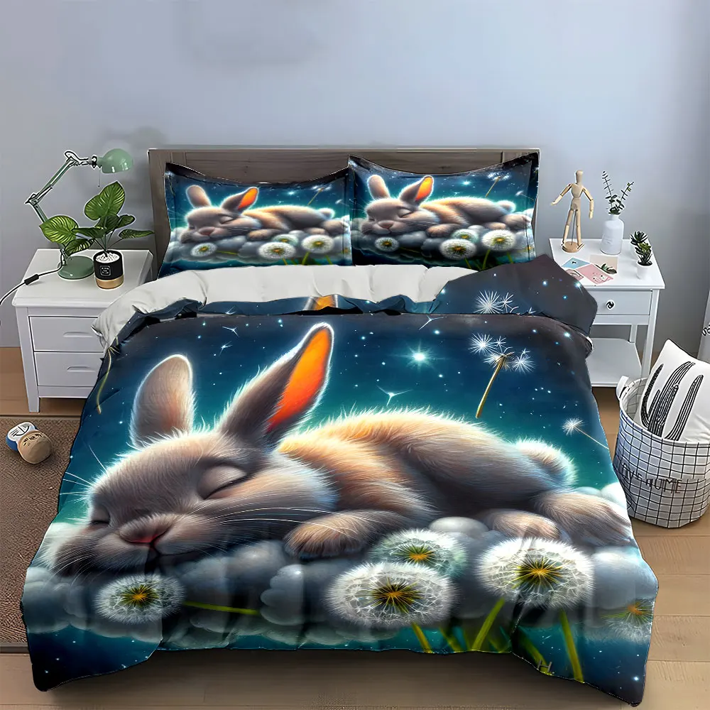 "Dreamy Bunny Bedroom Decoration Set" Multiple sizes kid's and adults' bedroom Exquisite 3PC bedding set, gift
"Dreamy Bunny Bedroom Decoration Set" Multiple sizes kid's and adults' bedroom Exquisite 3PC bedding set, gift