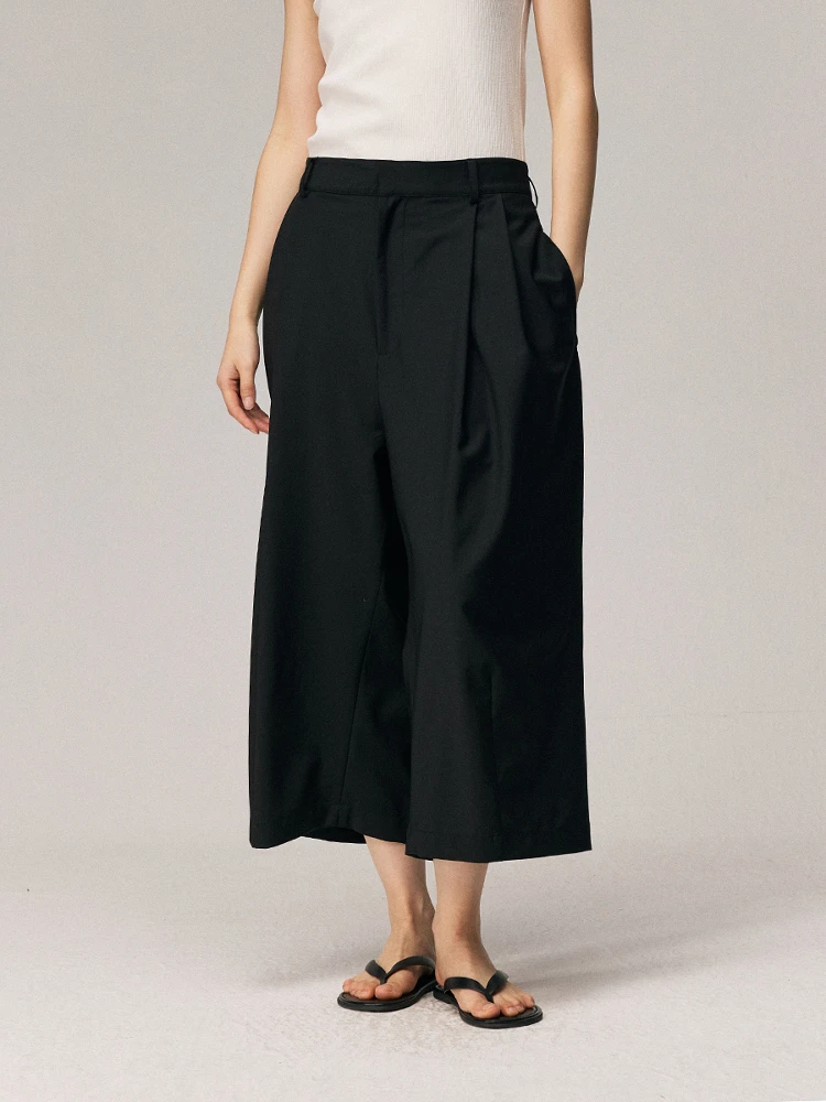 Summer New Pure Color Folded Loose Straight Wide Leg Nine Pants Women's Casual Pants Commute Style Natural Waist Button Closure
Summer New Pure Color Folded Loose Straight Wide Leg Nine Pants Women's Casual Pants Commute Style Natural Waist Button Closure
