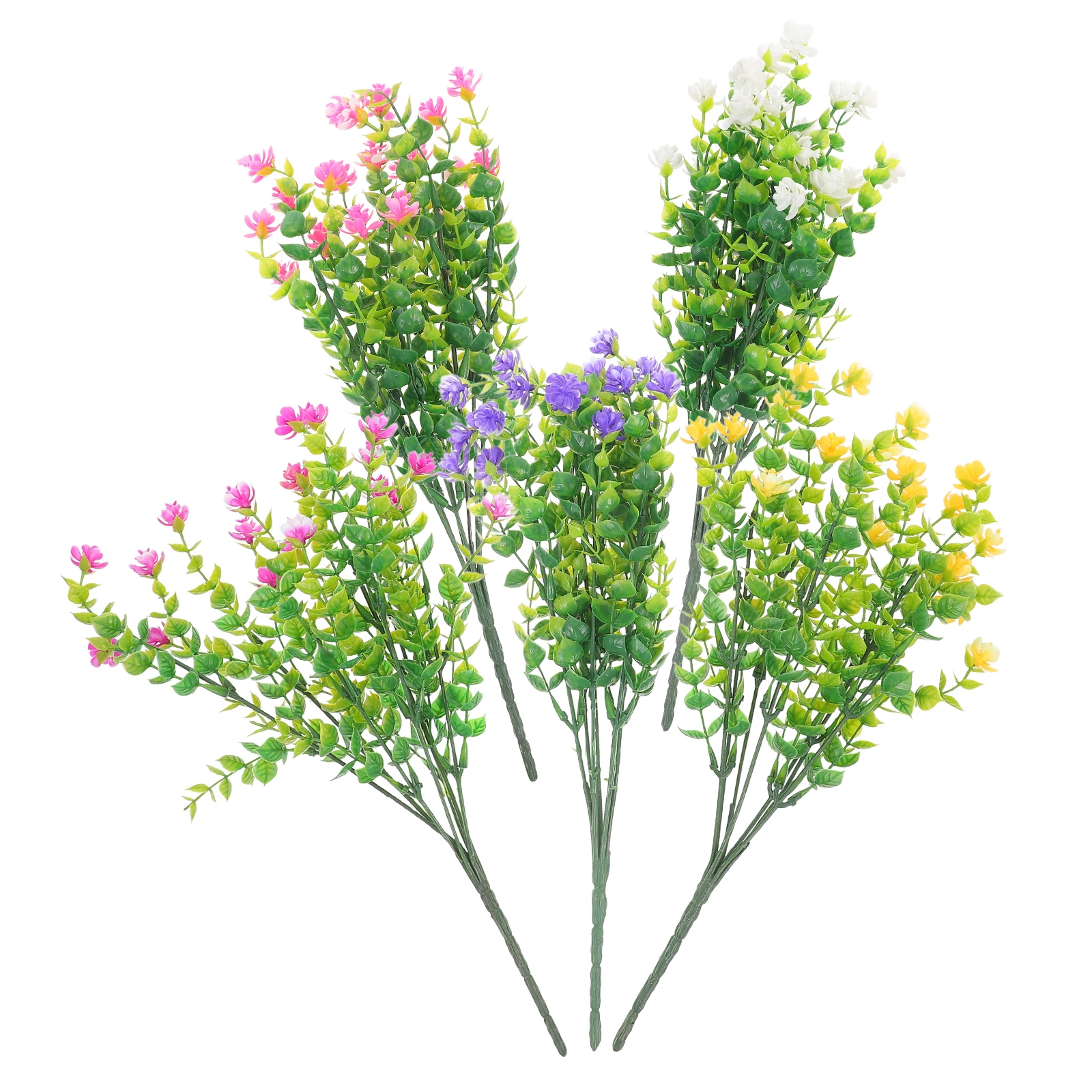 5pcs Artificial Plant Bouquet Eucalyptus Stems Purple White Pink Yellow Home WeddingDecoration Faux Flowers
5pcs Artificial Plant Bouquet Eucalyptus Stems Purple White Pink Yellow Home WeddingDecoration Faux Flowers