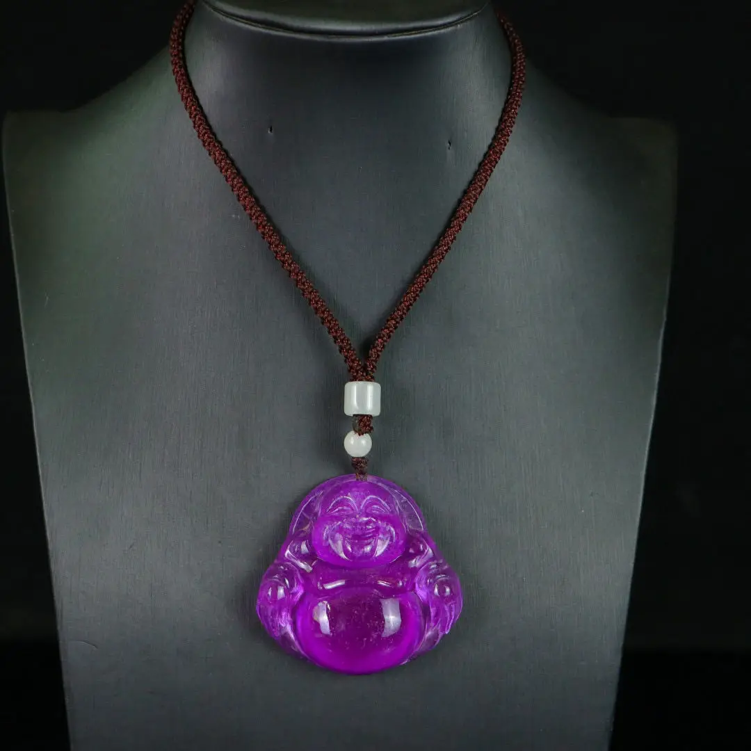 Natural pure natural ice emperor purple chalcedony pendant jadeite necklace pendant Maitreya Buddha belly
Natural pure natural ice emperor purple chalcedony pendant jadeite necklace pendant Maitreya Buddha belly