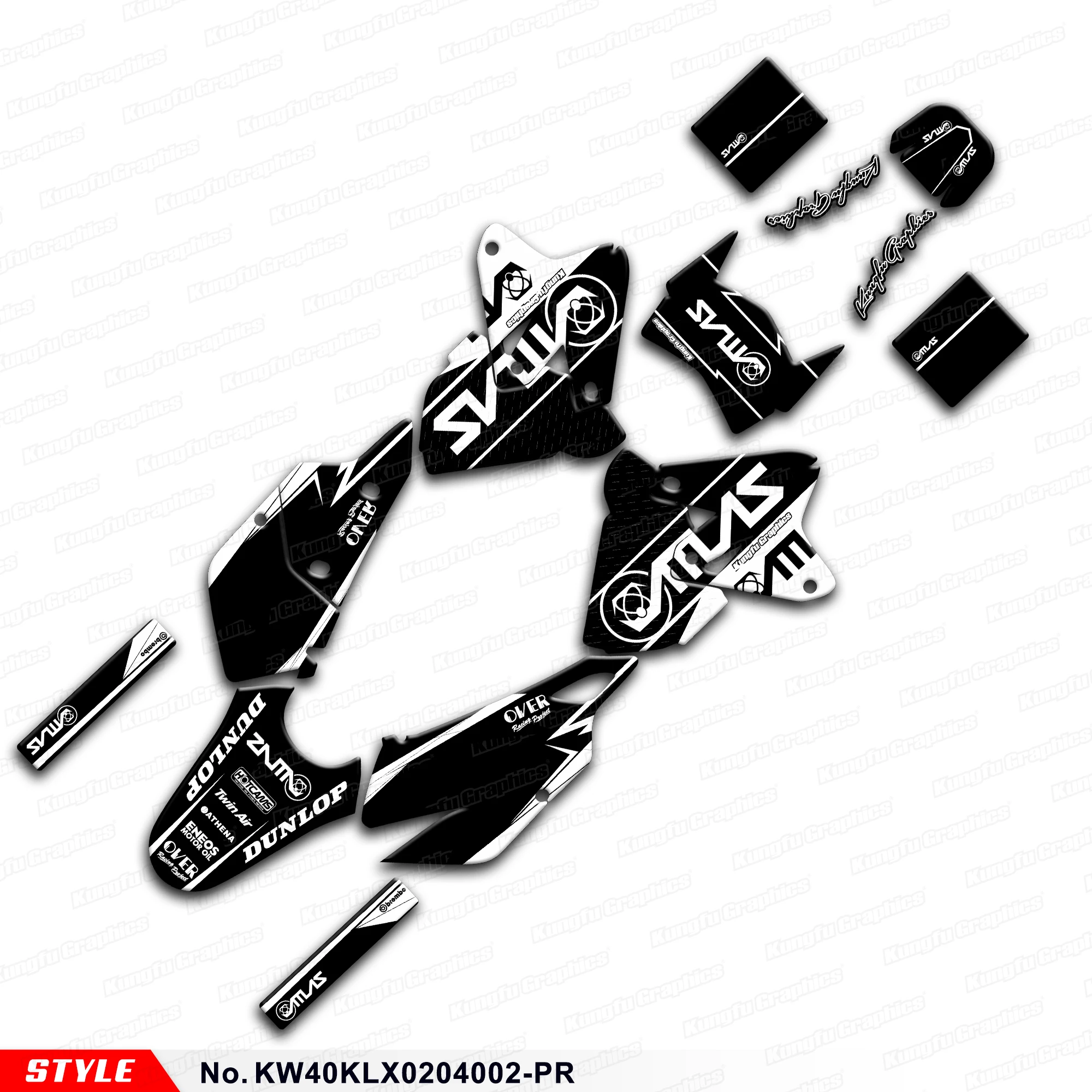 Motorcycle Decals Wrap Design for Kawasaki KLX400R KLX 400 R 2002 2003 2004, KW40KLX0204002-PR
Motorcycle Decals Wrap Design for Kawasaki KLX400R KLX 400 R 2002 2003 2004, KW40KLX0204002-PR