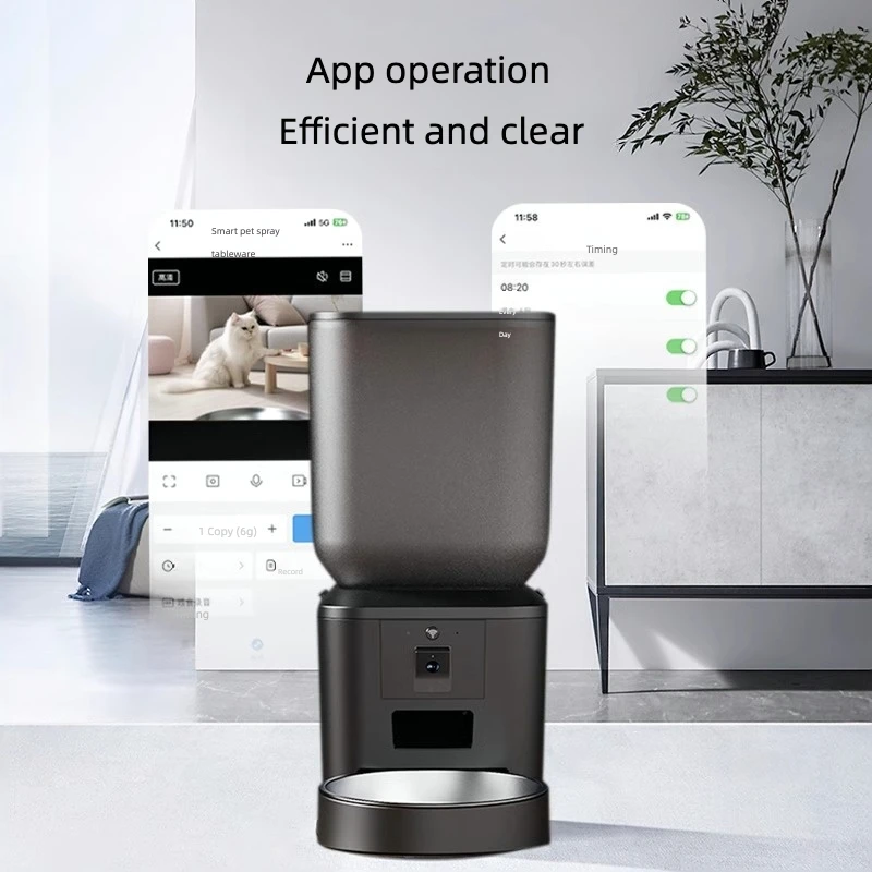 Factory Direct Sale Smart Automatic Cat and Dog Feeder with Remote Video Capability Dual Bowl Large Capacity Food Dispenser
Factory Direct Sale Smart Automatic Cat and Dog Feeder with Remote Video Capability Dual Bowl Large Capacity Food Dispenser