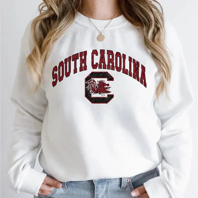 Autumn and Winter Style South Carolina Print Crew Neck Sweatshirt 100% Cotton Casual Daily Wear
Autumn and Winter Style South Carolina Print Crew Neck Sweatshirt 100% Cotton Casual Daily Wear
