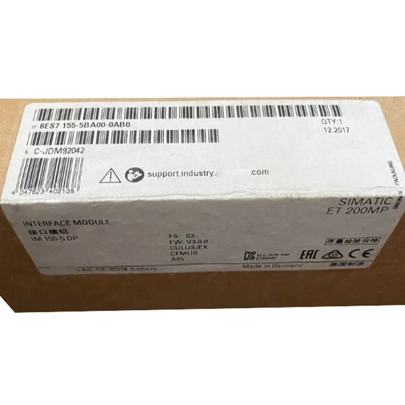New original 6ES7155-5BA00-0AB0 ET200MP IM155-5DP. Interface module PROFIBUS spot
New original 6ES7155-5BA00-0AB0 ET200MP IM155-5DP. Interface module PROFIBUS spot