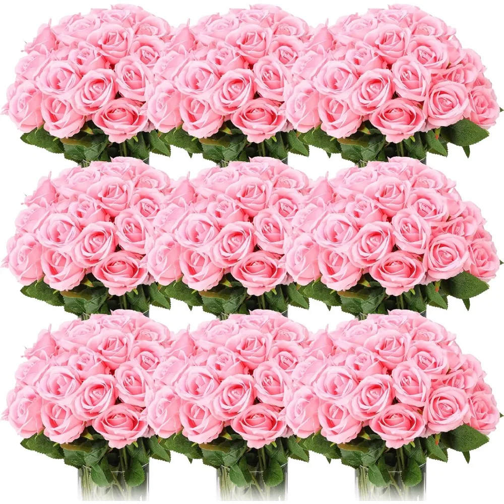 100 Pieces, Long Stem Realistic Fake Silk Roses Bouquet for Table Centerpiece Vases Wedding Party Home, Artificial Flowers
100 Pieces, Long Stem Realistic Fake Silk Roses Bouquet for Table Centerpiece Vases Wedding Party Home, Artificial Flowers
