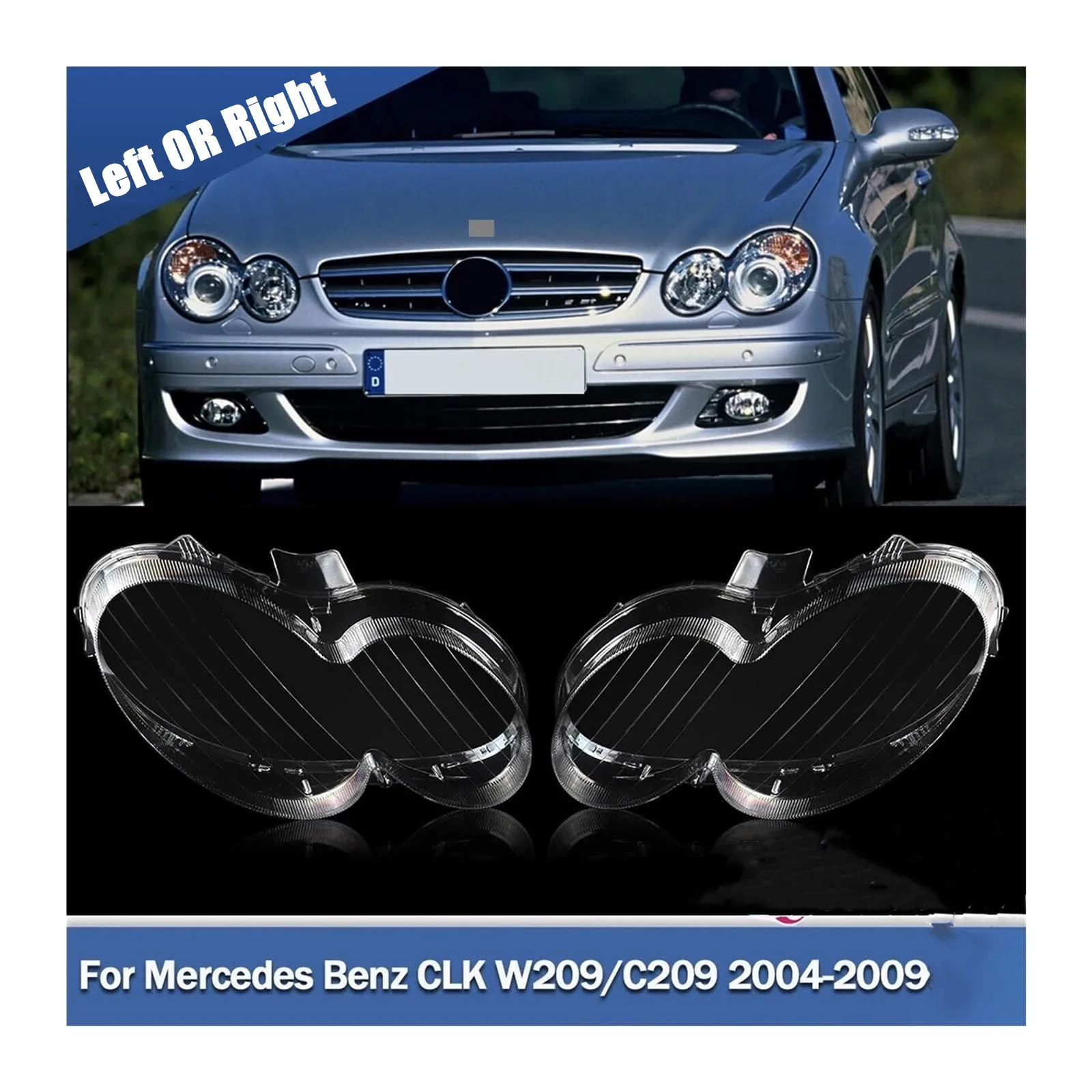 Car Front Headlight Lens Cover For mercedess benzs W209 CLK 2Door 2003-2009 Clear Headlamp Cover Transparent Lampshade Shell
Car Front Headlight Lens Cover For mercedess benzs W209 CLK 2Door 2003-2009 Clear Headlamp Cover Transparent Lampshade Shell
