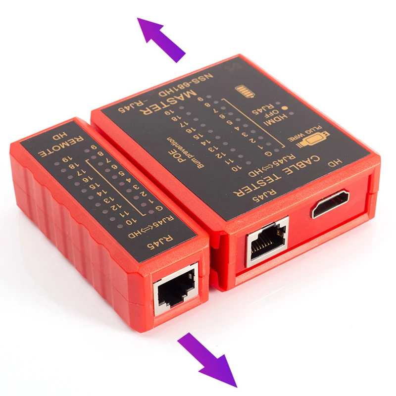 with HDMI Cable Tester RJ45 Network Cord Tester Anti Burn POE Protection Battery Power 8P8C 6P8C Transmitter Receiver Lan Tester
with HDMI Cable Tester RJ45 Network Cord Tester Anti Burn POE Protection Battery Power 8P8C 6P8C Transmitter Receiver Lan Tester