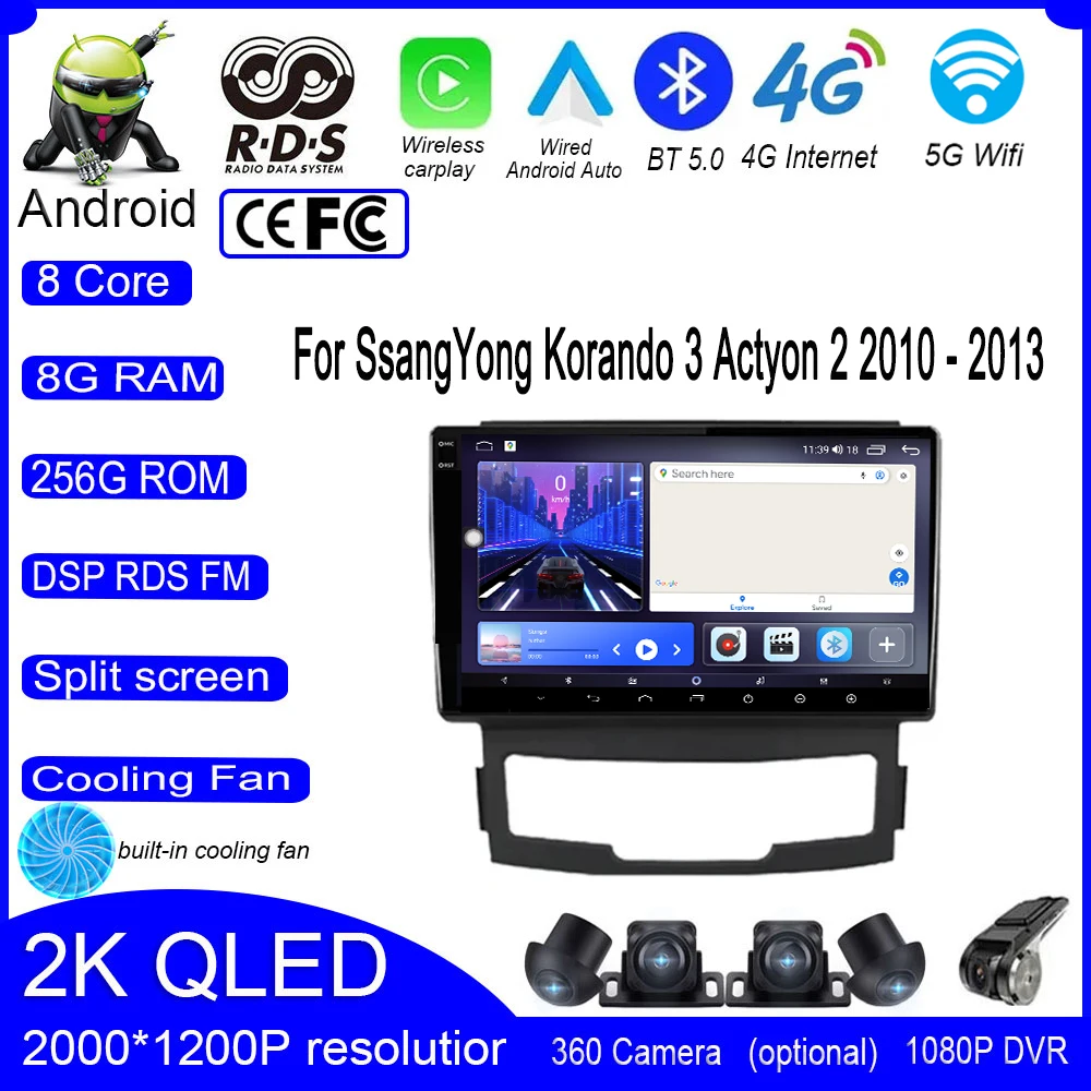 9 Inch For SsangYong Korando 3 Actyon 2 2010 - 2013 Android 14 Car Multimedia Radio 4G Navigation Auto Screen Carplay Player
9 Inch For SsangYong Korando 3 Actyon 2 2010 - 2013 Android 14 Car Multimedia Radio 4G Navigation Auto Screen Carplay Player