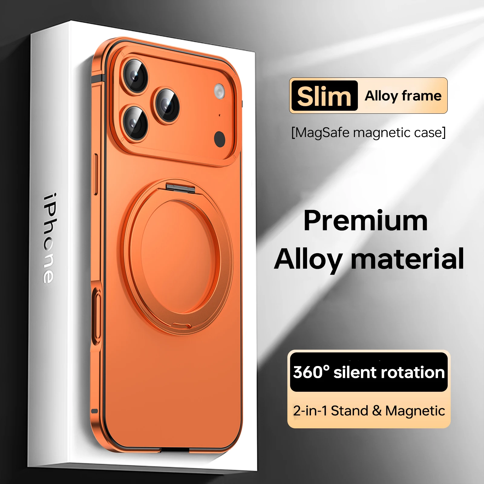 2026 NEW Luxurious Aluminium Suitable Magnetic 360°Stand Case for IPhone 17Pro Max 17 Alloy Frame Heavy Protection Phone Case
2026 NEW Luxurious Aluminium Suitable Magnetic 360°Stand Case for IPhone 17Pro Max 17 Alloy Frame Heavy Protection Phone Case