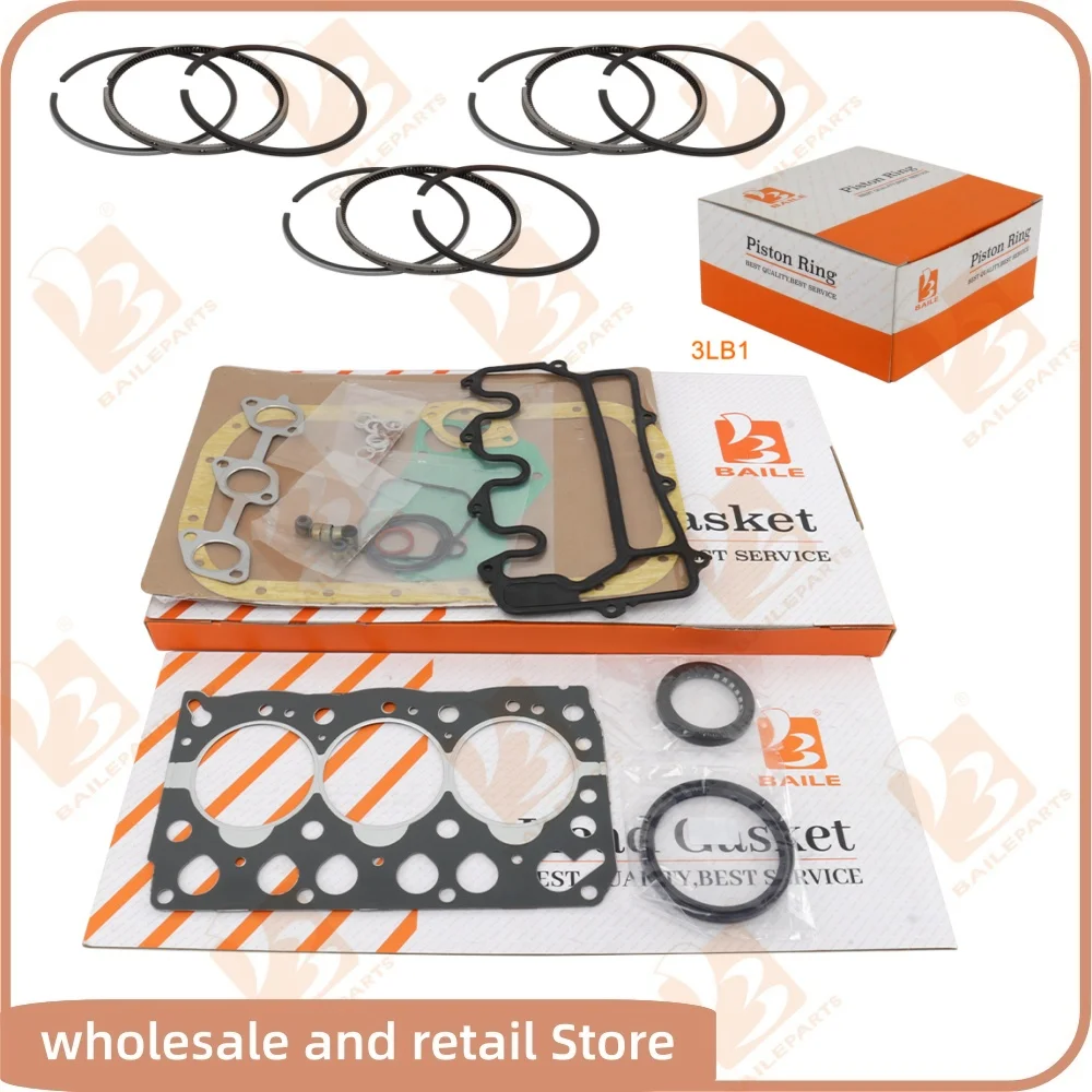 For Isuzu 3LB1 Full Gasket Kit Set With 3 Cylinders Piston Ring 77.4*2+1.5+3.5 Cylinder Head Gasket Overhaul Rebuild Kit Engine
For Isuzu 3LB1 Full Gasket Kit Set With 3 Cylinders Piston Ring 77.4*2+1.5+3.5 Cylinder Head Gasket Overhaul Rebuild Kit Engine