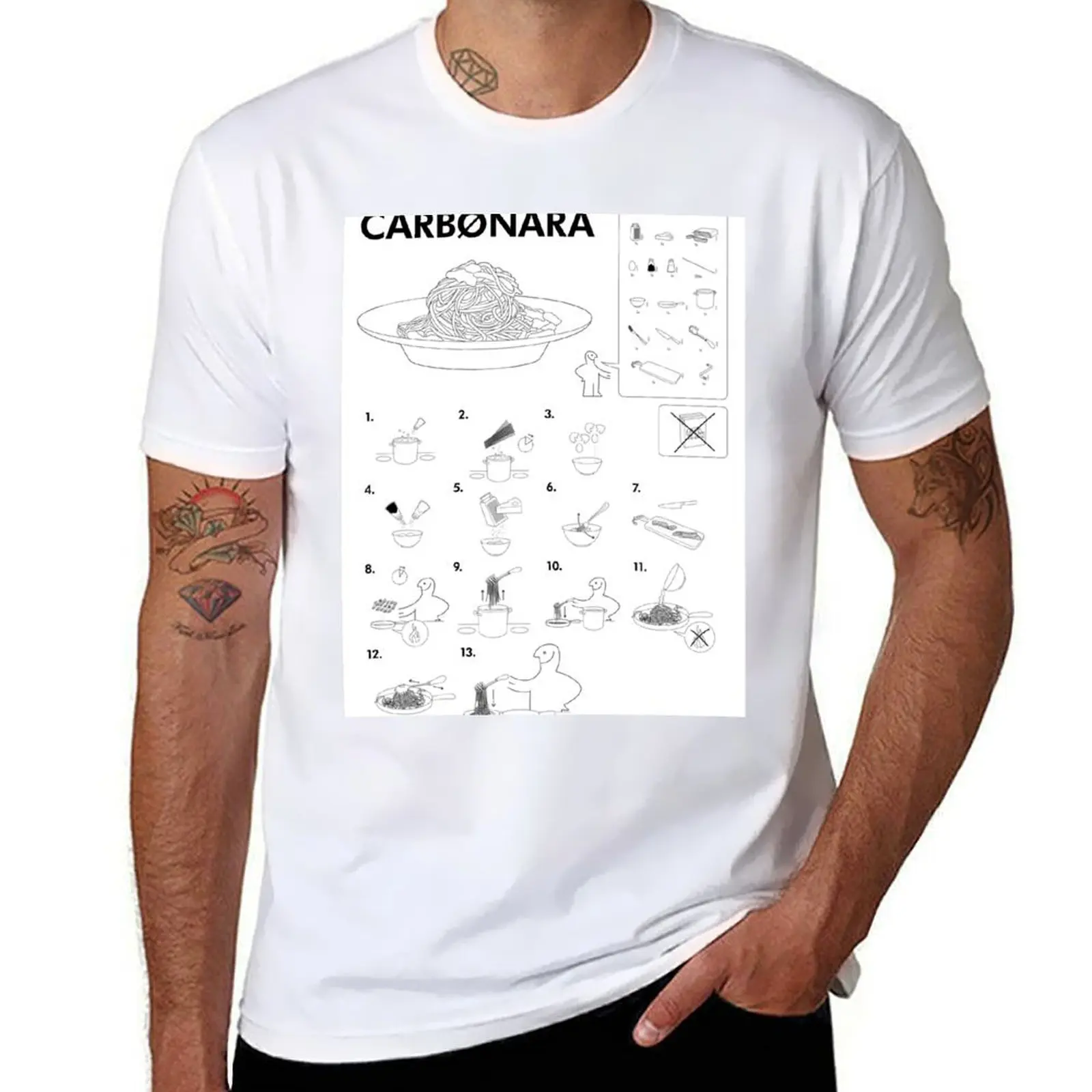 How to: pasta Carbonara T-Shirt t shirt custom print man t shirts cotton T-Shirt
How to: pasta Carbonara T-Shirt t shirt custom print man t shirts cotton T-Shirt