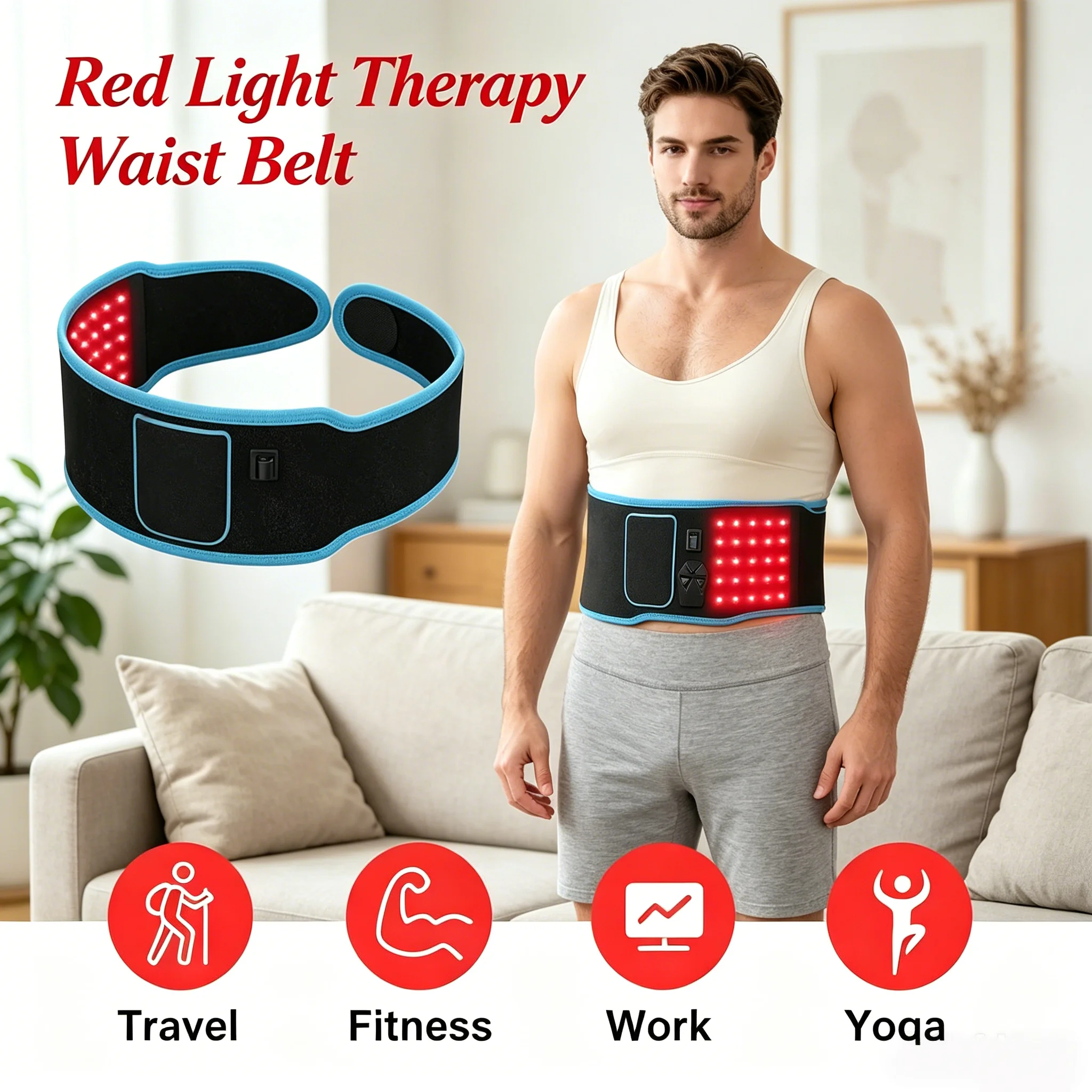 LED Red & Infrared Light Therapy Wrap 660nm 850nm Waist Slimming Belt Full Body Pain Relief Heat Pad
LED Red & Infrared Light Therapy Wrap 660nm 850nm Waist Slimming Belt Full Body Pain Relief Heat Pad