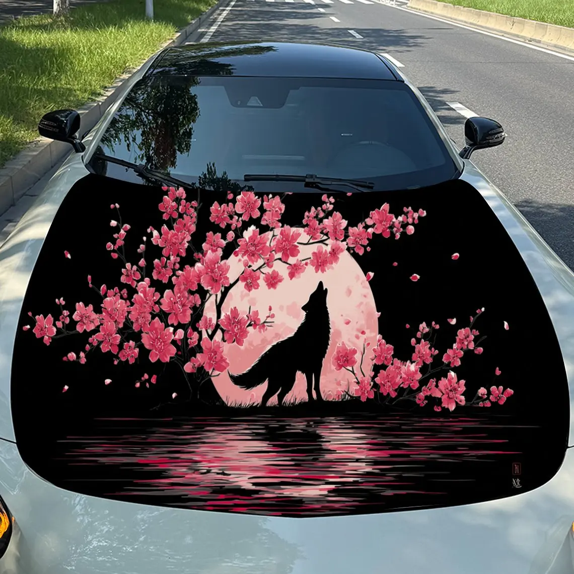 Artistic Cherry Blossom and Wolf - Moon Auto Cover Sticker, Waterproof and Self-adhesive Auto Hood Decal, Auto Vinyl Wraps, Cool
Artistic Cherry Blossom and Wolf - Moon Auto Cover Sticker, Waterproof and Self-adhesive Auto Hood Decal, Auto Vinyl Wraps, Cool