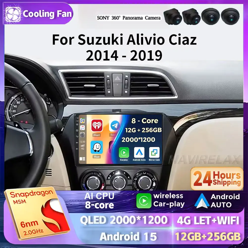 For Suzuki Alivio Ciaz 2014-2019 2K 8+128GB QLED Android 15 CarPlay Auto Car Radio Multimedia Video Player GPS Stereo Head Unit
For Suzuki Alivio Ciaz 2014-2019 2K 8+128GB QLED Android 15 CarPlay Auto Car Radio Multimedia Video Player GPS Stereo Head Unit