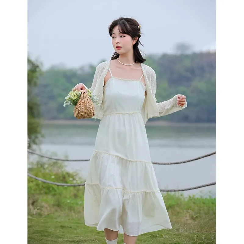 Summer Vacation Style Two-Piece Set Women's Sleeveless Tea Break Slimming Long Dress Sun Protection Clothing Fashionable Ense...
Summer Vacation Style Two-Piece Set Women's Sleeveless Tea Break Slimming Long Dress Sun Protection Clothing Fashionable Ense...